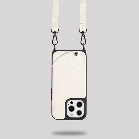 Noémie Apple Iphone 13 Pro Wallet & Crossbody Strap Case - White