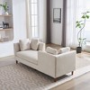 PAGED Modern Accent Chair, PU Leather Arm Chair with High Backrest, Living Room Reading Chair for Bedroom - 2 of 4