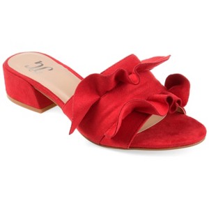 Journee Collection Womens Sabica Slip On Open Toe Slide Heels - 1 of 4