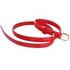 INSPIRE CHIC Women's Patent Leather PU Skinny Alloy Buckle Jeans Waist Belt - 3 of 4