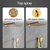 PAGED Wall Mounted Shower Head Rain Shower Head with Hand Shower, 12 Inch Shower Head and Tub Spout for Bathroom, Locker Room - 2 of 4