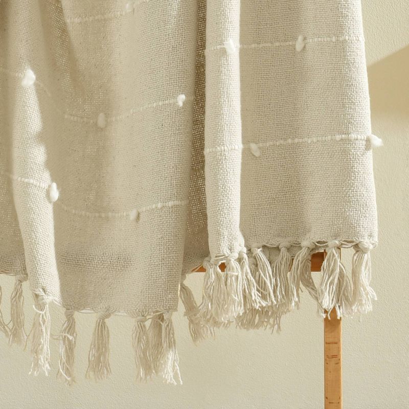 50"x60" Boho Tufted Cotton Woven Tassel Throw Blanket with Fringes - Lush Décor, 4 of 10