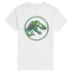Men's - Jurassic Park - Reptile Texture Coin Logo- Men's Short Sleeve Graphic T-Shirt Short Sleeve Graphic T-Shirt - 1 of 4