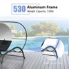 Textilene Outdoor Lounger Chairs Set of 2 – Lightweight (10 lbs Each) Poolside Recliners with UV-Resistant Fabric - 4 of 4
