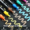Ohuhu Markers Metallic Pens: 24 Colors Water-based for Adults Mandala Coloring Book Glitter Shimmer Markers for Black White Paper Glass Rock Cards DIY - 3 of 4
