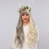 Jessie's Wig 30 Inch Long Wavy Cosplay Wigs Synthetic Wigs Half Ash Blonde Half Blonde 1 Pc/Pack - 2 of 4