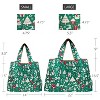 Wrapables Large & Small Foldable Nylon Reusable Shopping Bags (Set of 2), Festive Holiday - 2 of 4
