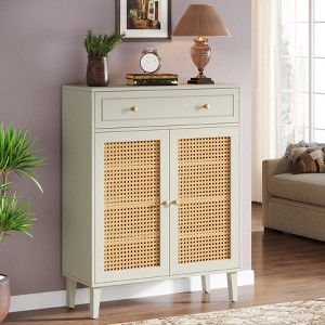 Hommoo Wooden Storage Cabinet Sideboard with Adjustable Shelves and Drawer - 1 of 3