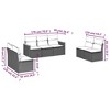 vidaXL 7 Piece Patio Sofa Set with Cushions - Black and Cream Without Table - 3 of 4