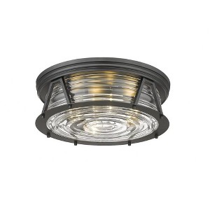 Cape Harbor 4-Light Flushmount Ceiling Light - Nautical Inspired, Dimmable, Steel & Glass - 1 of 4