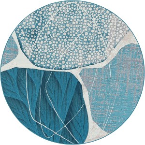 Unique Loom  Outdoor Modern Seaglass Area Rug - 1 of 4