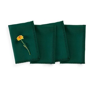 Solino Home Linen Fringe Dinner Napkins - 1 of 4
