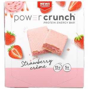 BNRG Power Crunch Protein Energy Bar, Strawberry Creme, 12 Bars, 1.4 oz (40 g) Each - 1 of 3