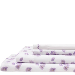 Queen 6pc Embroidered Microfiber Bonus Sheet Set Lilac - Elite Home Products, Purple