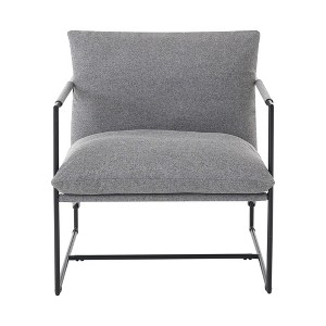 Modern Accent Chair with Fabric Ergonomic Cushions, Upholstered Lounge Armchair Cozy Reading Chair for Living Room Bedroom Dressing Room Office - 1 of 4