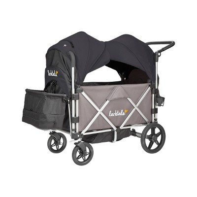 Larktale Caravan Stroller Wagon Chassis with Canopies - Byron Black