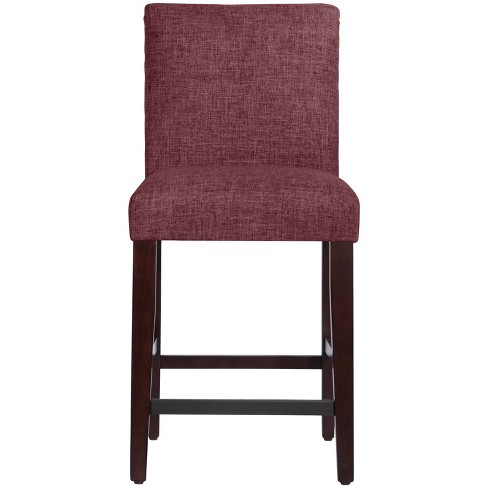 Parsons Counter Height Barstool Wine Linen Skyline Furniture