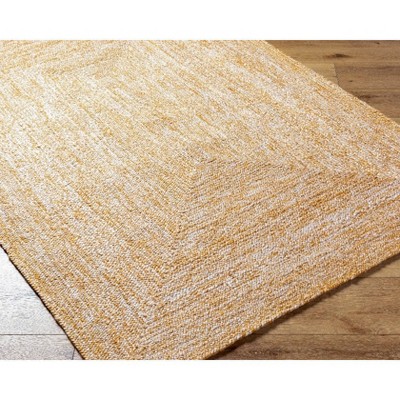 Ivory and Mustard Geometric Synthetic 5' x 7'6" Area Rug