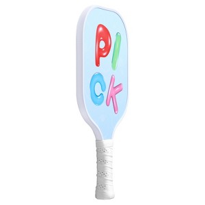 VEVOR Kids Pickleball Paddle, Lightweight Youth Pickleball Paddle with Small Grip and Cute Pattern, Fiberglass Pickle Ball Racket, Blue - 1 of 4