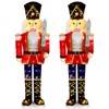 Costway 1/2 PCS 5 FT Lighted Nutcracker Soldier Outdoor Christmas Decoration with Glitter Sword - 2 of 4