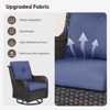 Buenhomino Patio Furniture Sets, 3 Pieces Wicker Outdoor Furniture - 360 Degree Swivel Rocking Chairs and Rattan Side Table for Garden,Porch,Backyard - 4 of 4