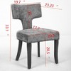 NicBex  Set of 2  Mid Century Modern Dining Chairs,Upholstered Accent Chair,Farmhouse Linen Armless Chairs for Kitchen,Living Room - 3 of 4