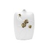 HomeRoots 14" White Floral Ceramic Table Vase With Sculptural Details - 4 of 4