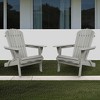 Gulches 2PC Outdoor Folding Adirondack Chair Wooden Lounge Patio Chair for Garden, Lawn, Backyard, Deck, Pool Side, Fire Pit,Half Assembled,Silver - 2 of 4