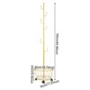 YIYIBYUS Coat Rack with Storage Basket, Freestanding Gold Coat Rack For Room Entryway - 3 of 4