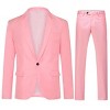Cloudstyle Men's Suit Single-Breasted One Button Center Vent 2 Pieces Slim Fit Formal Suits - 3 of 4