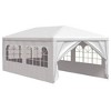 Aghana Digitals Outdoor White Polyethylene Party Tent 9.8x19.7ft with Durable Steel Frame, Water/UV - 2 of 4