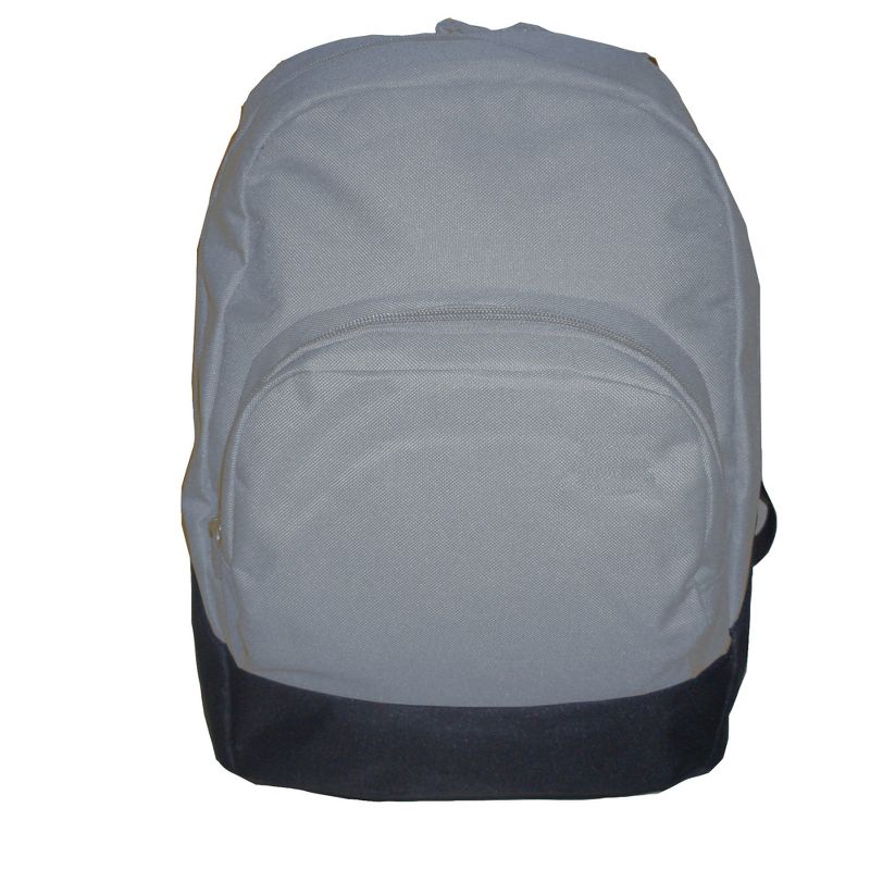 School Smart 1-Pocket Backpack, Polyester, Grey, 1 of 3