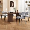Upholstered Dining Chairs Set of 2 with Metal Legs,Modern Fabric Accent Chairs for Kitchen Dining Room-Baofuwish - 2 of 4