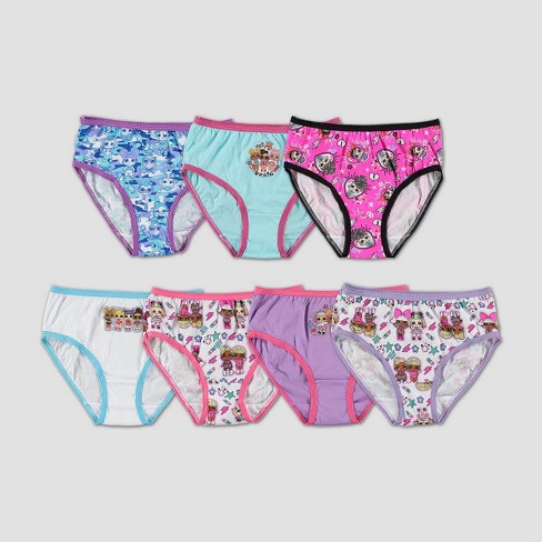 Lay Lay Little & Big Girls 7 Pack Brief Panty, Color: Lay Lay