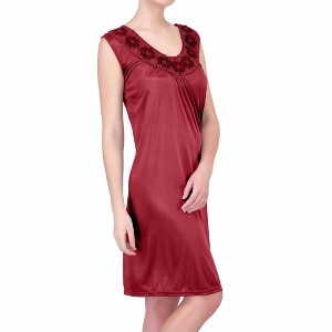 Ezi Satin Nightgowns for Women - Soft & Breathable Knee-Length Night Gowns - 1 of 1