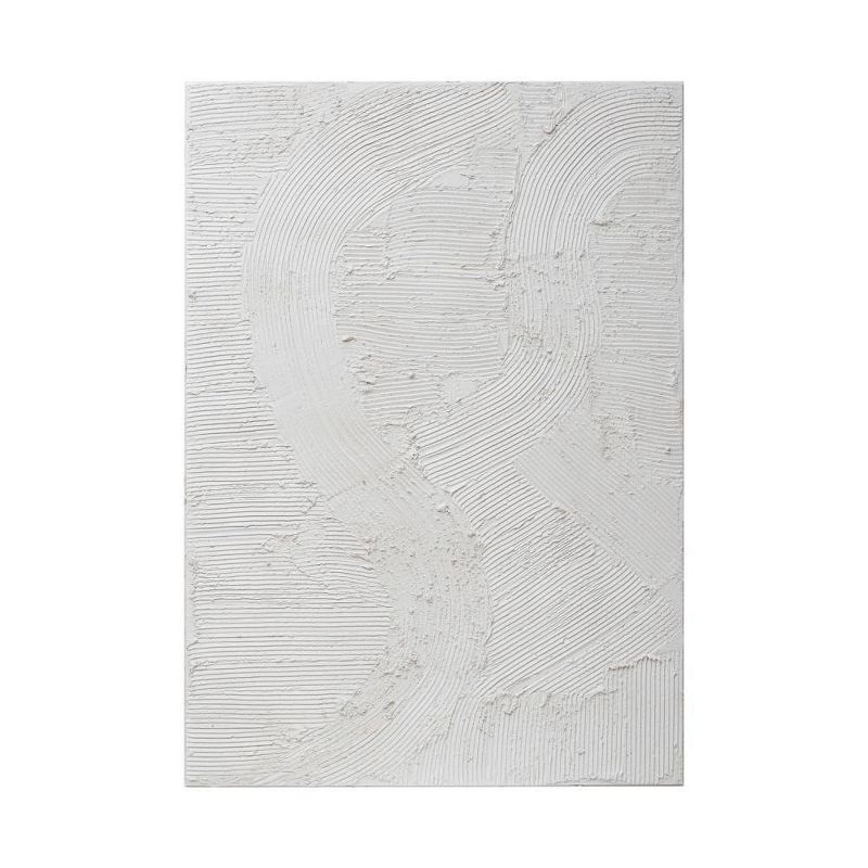 Textured MDF/Putty Wall Decor White - Storied Home, 1 of 4