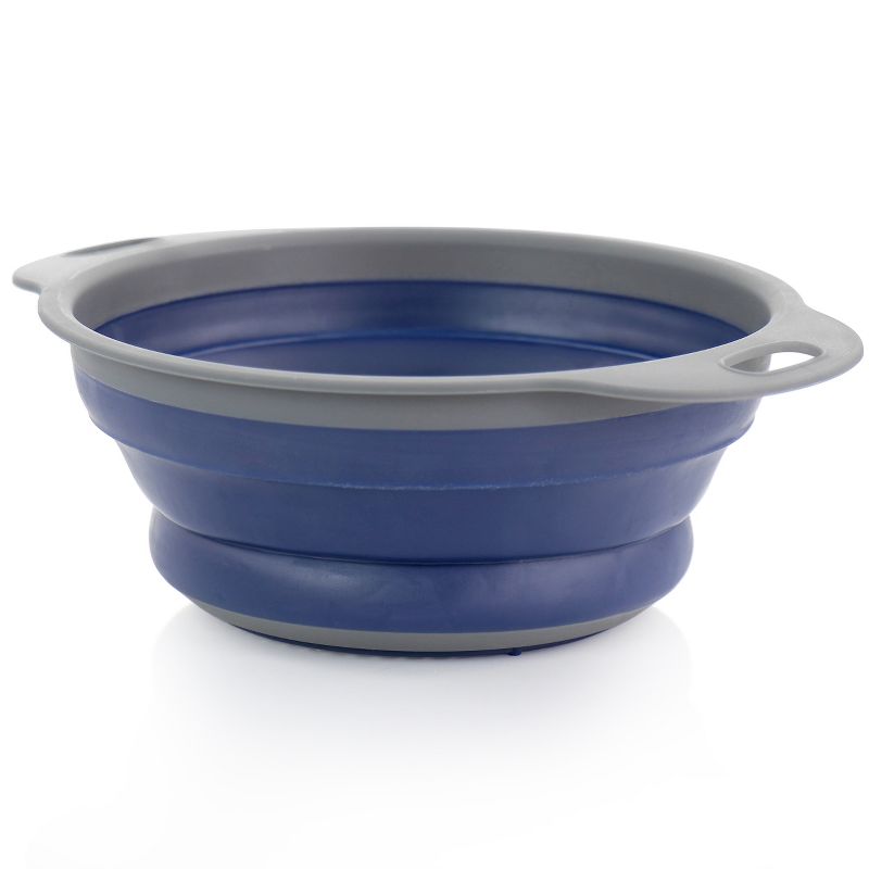 Oster Bluemarine Collapsible Plastic Colander in Blue, 5 of 8