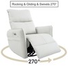 Okak Power Rocking Recliner Chair with Side Pocket 270° Swivel Electric Accent Chair Small Sofa for Living Room Bedroom Home Theater - 2 of 4