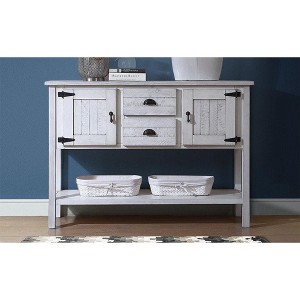 Kumasinova Retro Style Buffet Cabinet with Bottom Shelf,48"Console Table for Kitchen&Entryway,Premium Pine Wood Frame Buffet Sideboard - 1 of 4