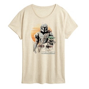 Women's - Star Wars - The Mandalorian Mando Marker Concept Short Sleeve Graphic T-Shirt - 1 of 4