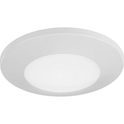 Progress Lighting, Emblem Collection, 1-Light Surface Mount LED, Satin White, Polycarbonate Lens