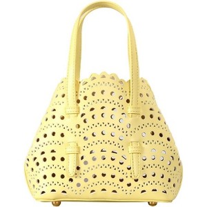 FATMOON Hollow Out Small Basket Bags for Women PU Leather Handbag with Inner Bag Shoulder Crossbody Bag for Beach Summer Travel - 1 of 4