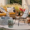 Naysaye End Table with Fretwork Design, Decorative End Table for Home Lawn Garden Patio, Green, 11.5"*17.25"*11.5" - 4 of 4