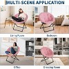 Comfy Saucer Chairs, Folding Reading Lounge Chair, Cozy Faux Fur Living Room Chair with Soft Thick Padded Seat - 3 of 4