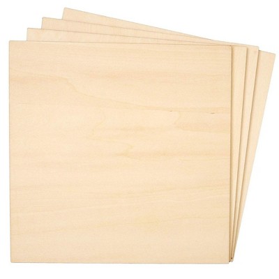 Bright Creations 8 Pack Thin 8x8 Wood Squares for DIY Crafts, Unfinished 1/4 Inch Basswood Plywood for Laser Cutting, Wood Burning