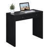 HomeStock Northfield 1 Drawer 36 inch Desk, Black - 2 of 4