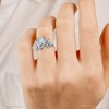 Pompeii3 Certified 3.20Ct Rayuka Pear Diamond Engagement Ring 14k Gold or Pt Lab Created - 4 of 4