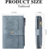 Clotth Womens Wallet RFID Blocking PU Leather Slim Bifold Wallet -with 13 Slots,3 ID Windows & Zipper Pocket,for Daily Carry,Travel - 3 of 4
