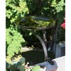 Achla Designs 13.7" x 19.5" x 14" Reflective Crackle Glass Birdbath Bowl with Rail Mount Bracket: Weather-Resistant, No Assembly Required - 2 of 4