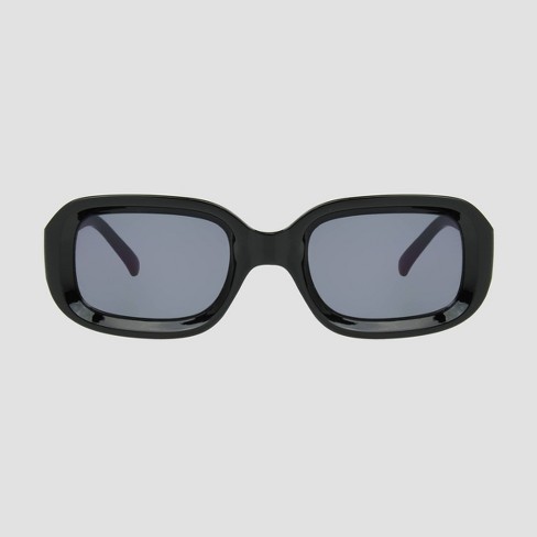 Women's Narrow Plastic Rectangle Sunglasses - A New Day™ Beige